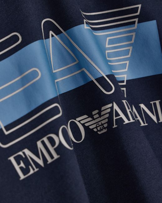 EA7 Blue T-Shirt Visibility Regular Fit for men