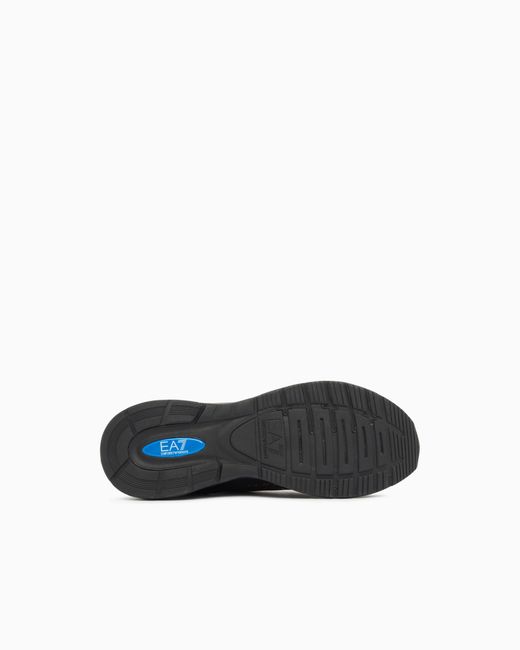 EA7 White Crusher Distance Knit 2.0 Sneakers