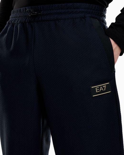 EA7 Blue Premium Label Technical-Fabric Joggers for men