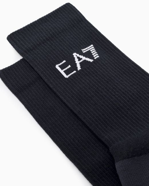 EA7 White Tennis Pro Stretch-Cotton Blend Socks