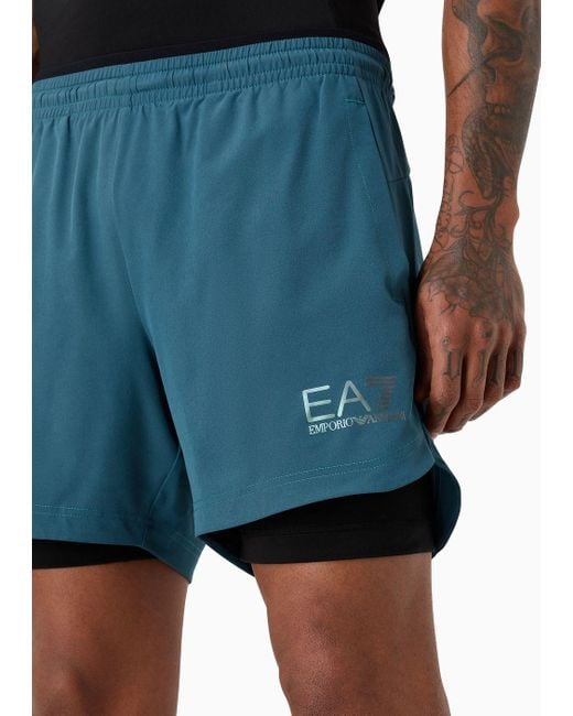EA7 Dynamic Athlete Shorts Aus Vigor7-funktionsgewebe in Blue für Herren