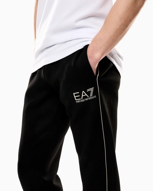 EA7 Label Jogginghose Aus Einer Viskose-Mischung in Black für Herren