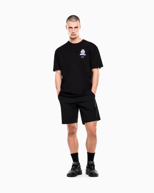 T-Shirt Graphic Series di EA7 in Black da Uomo