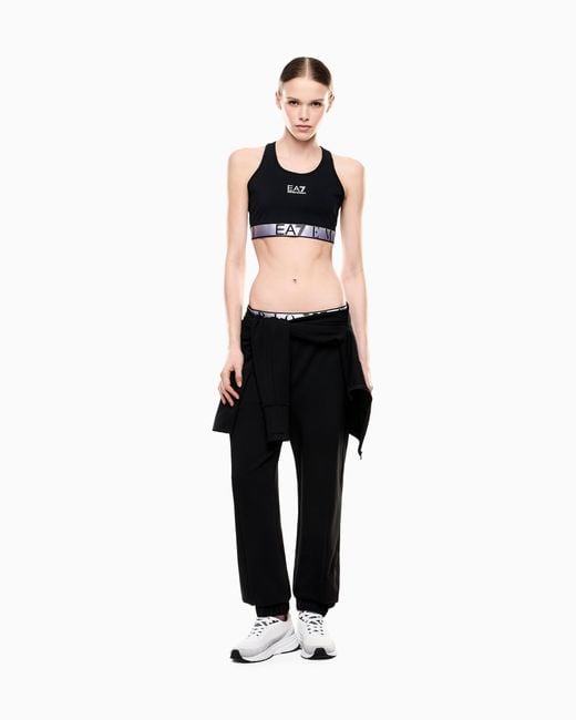 EA7 Black High-Support Sports Bra Dynamic Athlete