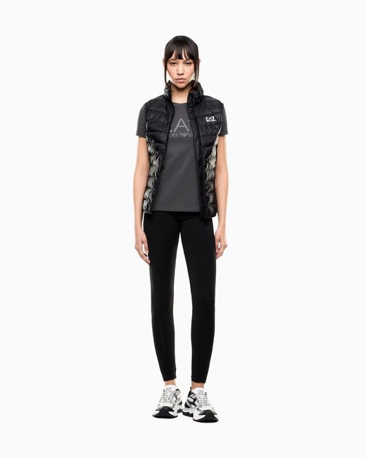 EA7 Gray Graphic Series Stretch-Jersey T-Shirt