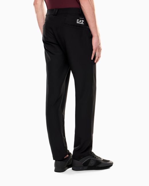 EA7 Black Slim-Fit Pants Golf Pro for men