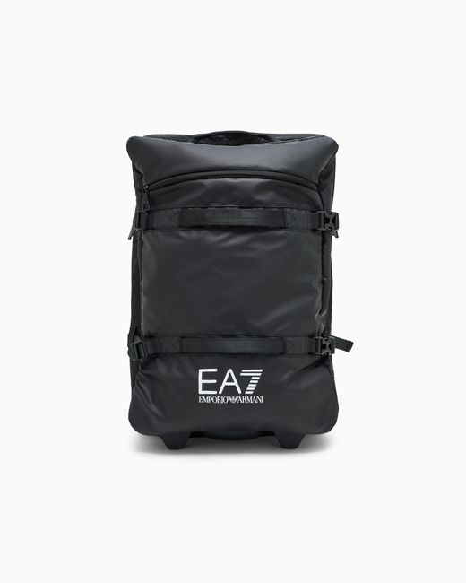 EA7 Black Technical Fabric Cabin Trolley