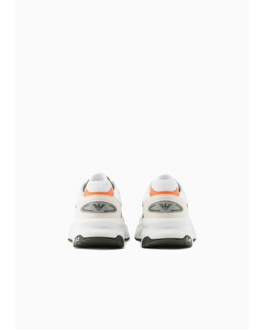 EA7 White Crusher Distance Sonic Mix Sneakers