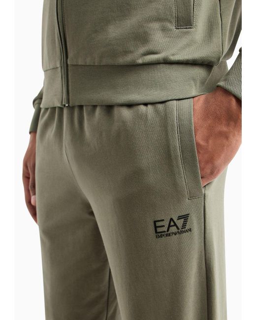 EA7 Core Identity Trainingsanzug Aus Baumwolle Mit Logo in Green für Herren