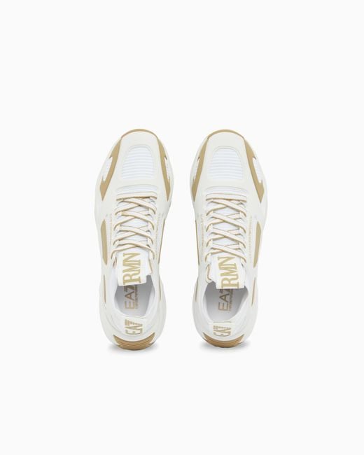 EA7 White Infinity Cage Sneakers