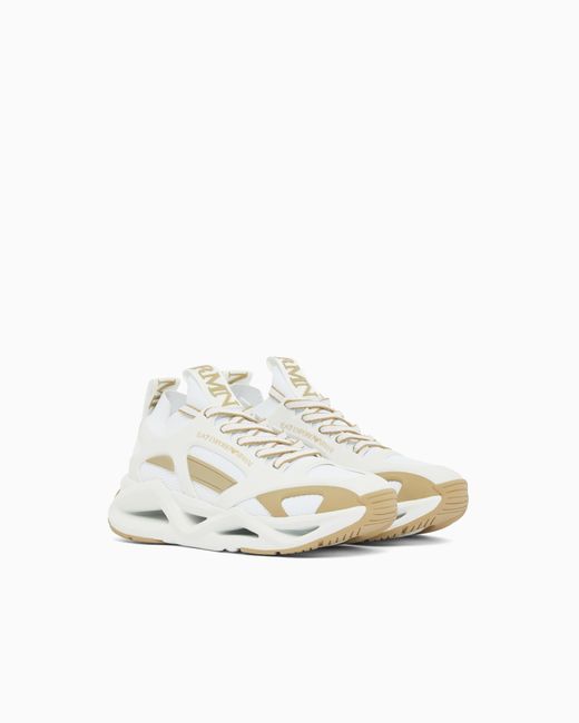 EA7 White Infinity Cage Sneakers