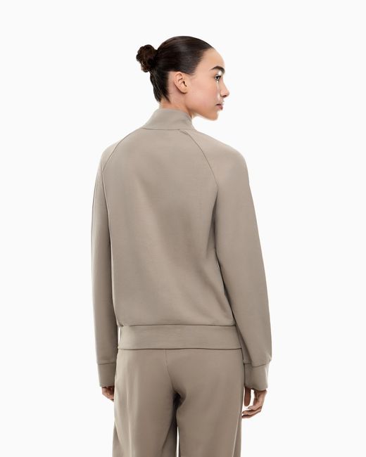 EA7 Natural Sweatshirt Core Lady Regular Fit Stretch Cotton