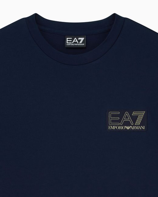 EA7 Blue Oversized Fit T-Shirt Premium Label for men