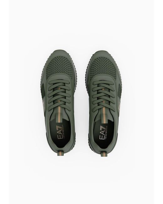 EA7 Green Black & White Sneakers