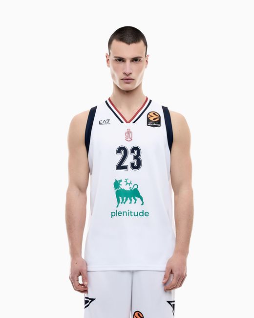 EA7 White Olimpia Milano Championship 25/26 Replica Jersey for men