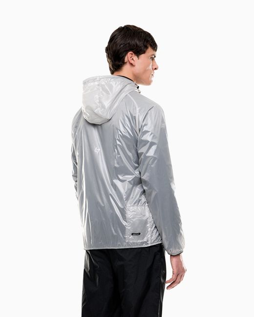 EA7 White Dynamic Athlete Hooded Jacket for men