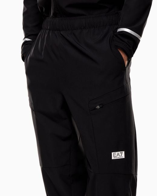 EA7 Blue Dynamic Athlete Trousers for men