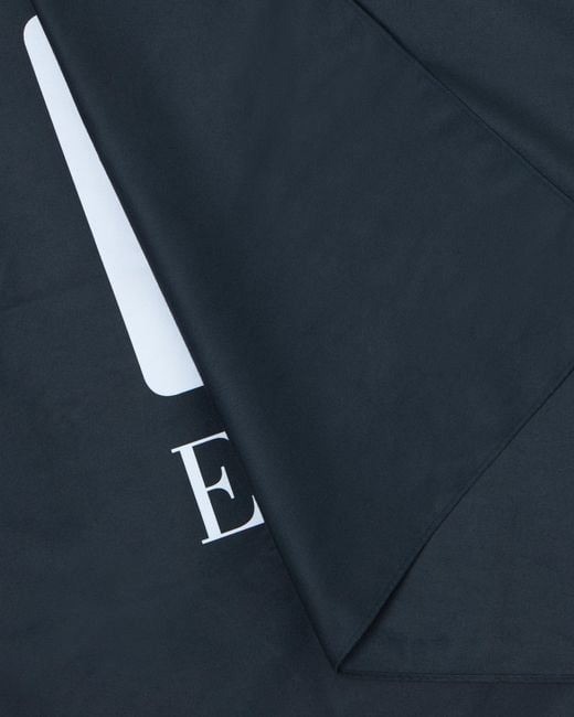 EA7 Black Beach Towel With Oversized Logo