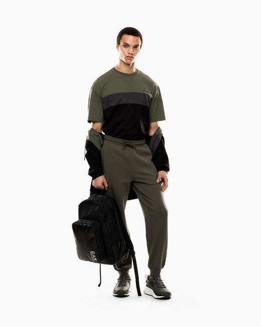 Pantaloni Jogger Athletic Colour Block di EA7 in Green da Uomo