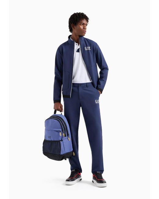 EA7 Blue Golf Pro Stretch-nylon Trousers for men