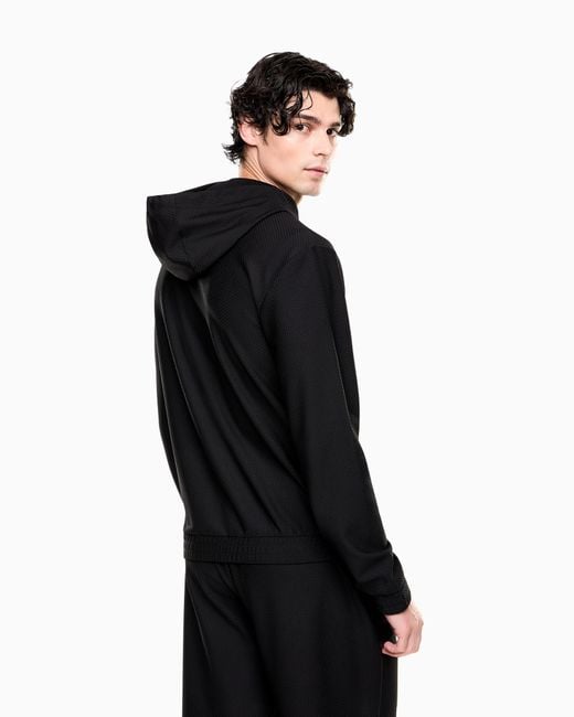 EA7 Black Zip-Throughs for men