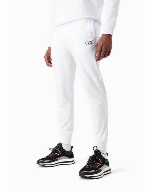 EA7 Core Identity Jogginghose Aus Baumwolle in White für Herren