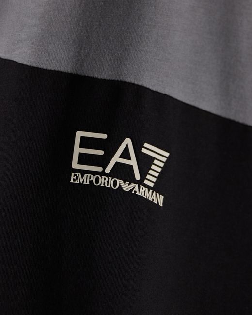 EA7 Black Regular Fit T-Shirt for men