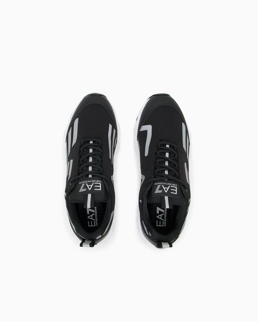 EA7 White Running Sneaker With Ultralight Sole Ultimate C2 Kombat New
