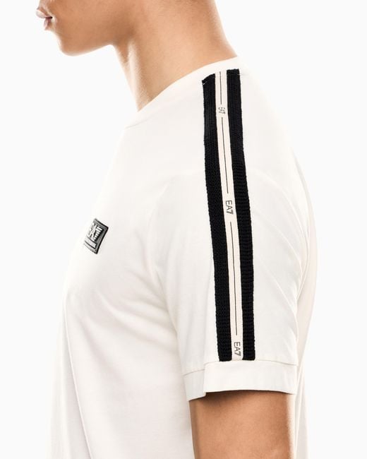 EA7 Natural Logo Series Cotton-Jersey T-Shirt for men
