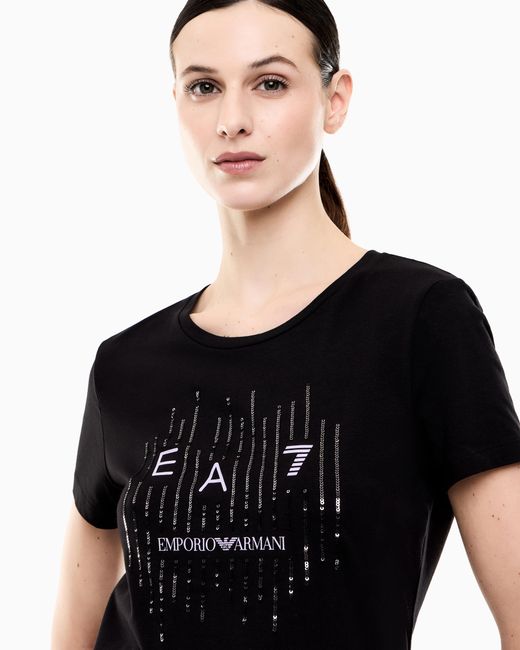 EA7 Black Stretch Jersey T-Shirt