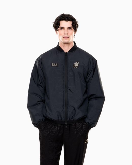 EA7 Blue Soccer Jacket for men