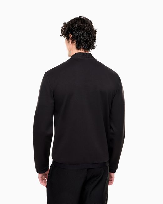 EA7 Blue Stretch Viscose-Blend Sweatshirt for men