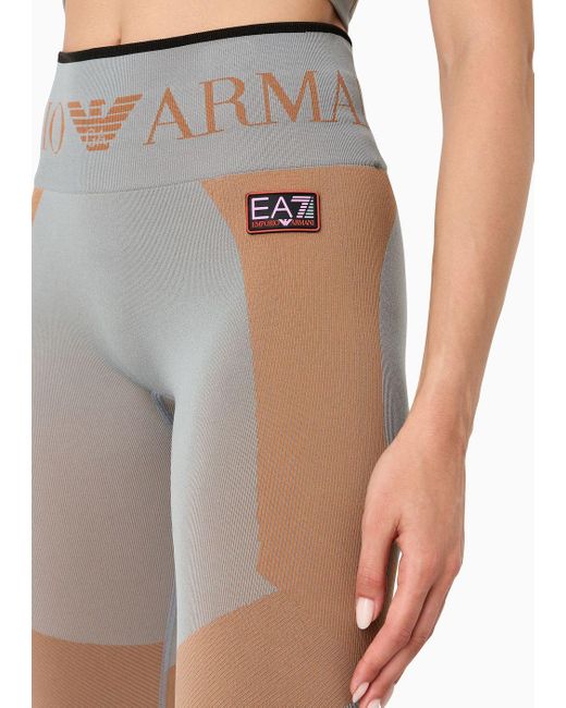 EA7 Gray Dynamic Athlete Leggings In Asv Vigor7 Technical Fabric