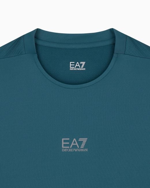 EA7 Blue Slim-Fit T-Shirt Ventus 7 for men