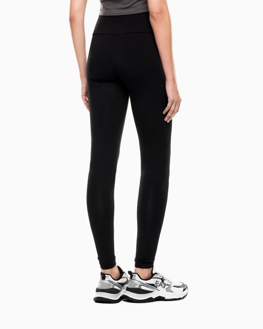 EA7 Black Stretch Jersey Leggings