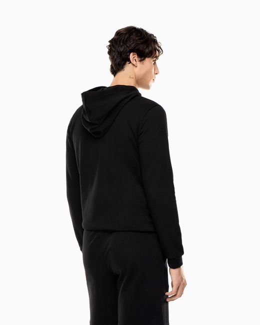 EA7 Black Slim Fit Hoodie Core Identity for men