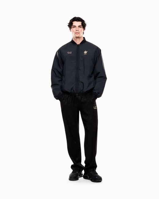 EA7 Blue Soccer Jacket for men