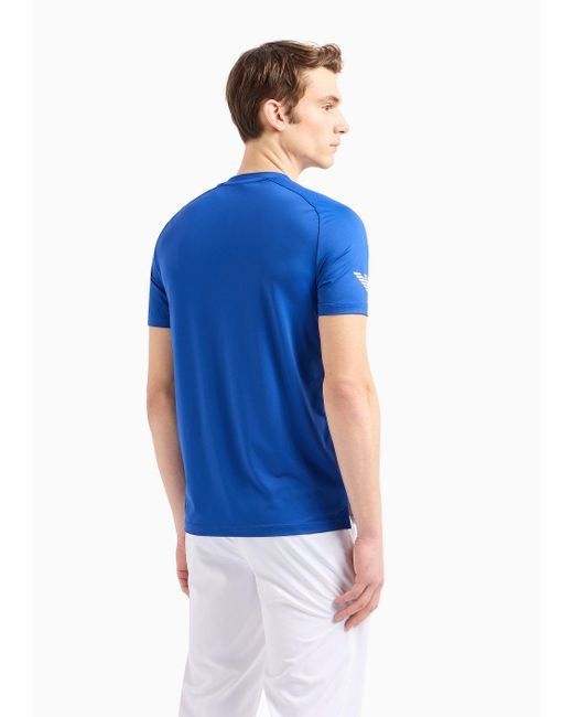 T-shirt Tennis Pro In Tessuto Tecnico Ventus7 di EA7 in Blue da Uomo
