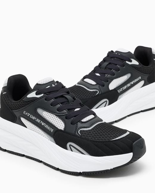 EA7 White Crusher Sonic Mix Sneakers