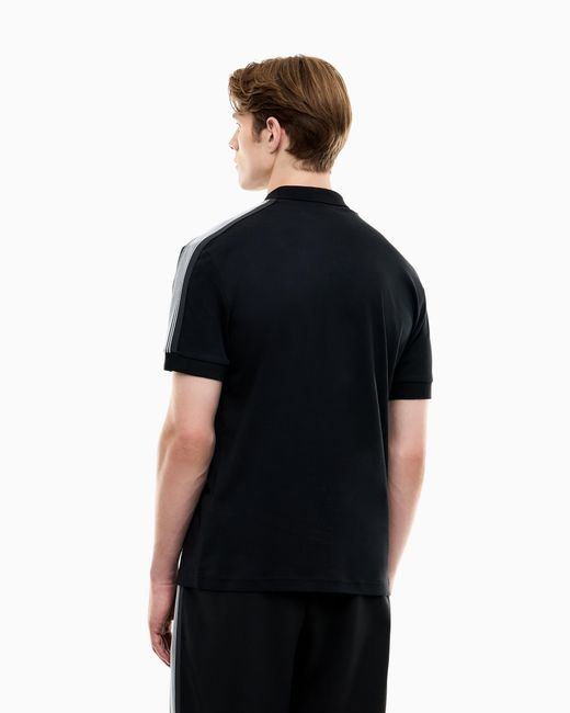 EA7 Blue Polo Shirt Logo Series Regular Fit for men