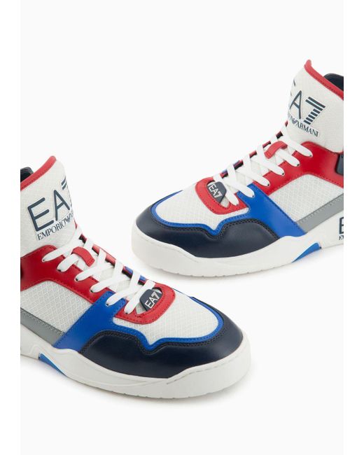 Sneakers New Basket di EA7 in Blue