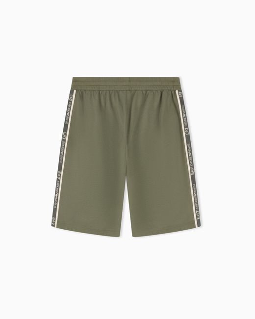 EA7 Green Bermuda Logo Series Slim Fit for men