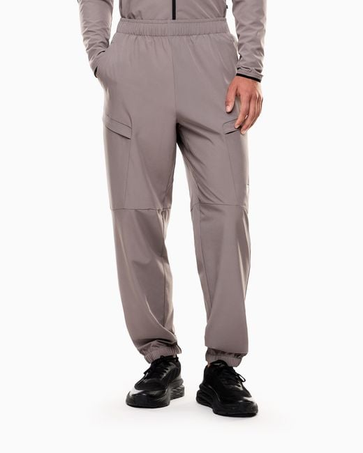 EA7 Gray Dynamic Athlete Trousers for men