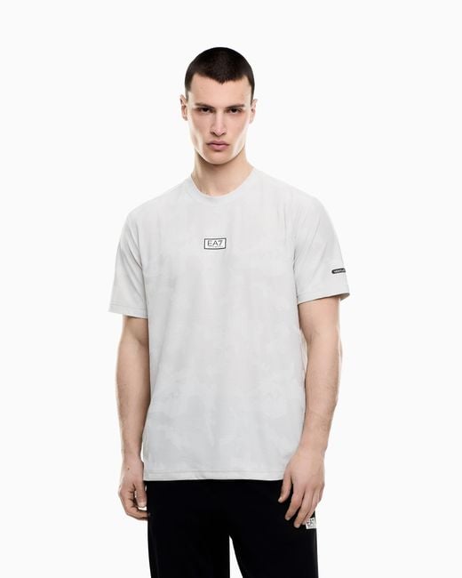 EA7 White Dynamic Athlete T-Shirt for men