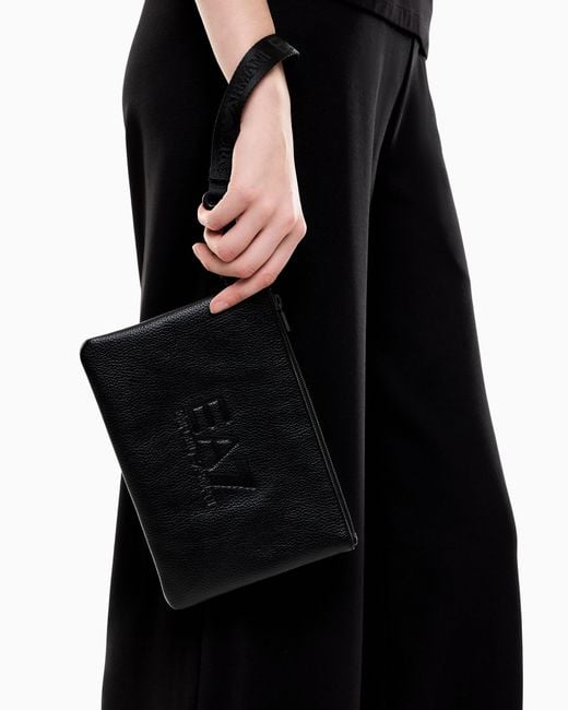 EA7 Black Handbag Pouch Regular Fit