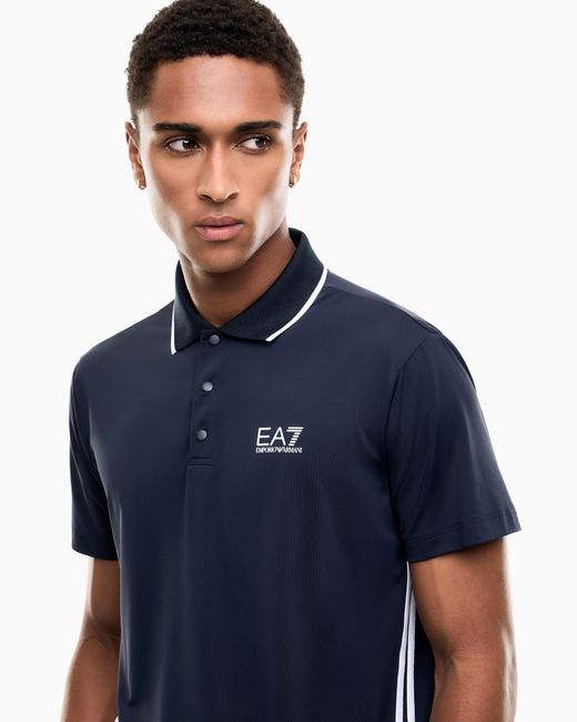 EA7 Blue Polo Shirt Tennis Pro Regular Fit With Ventus7 Technology for men
