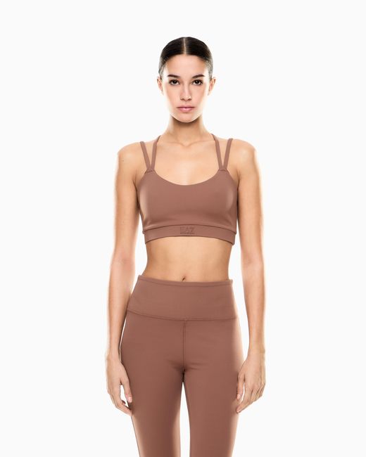 EA7 Brown Fullness Vigor7 Sports Bra
