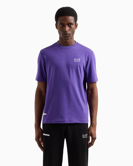 EA7 Purple Dynamic Athlete T-Shirt for men