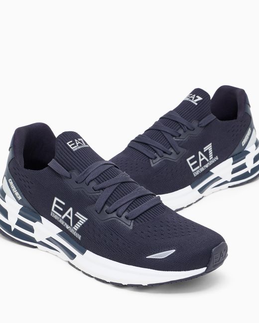 EA7 Blue Crusher Distance Knit 2.0 Sneakers