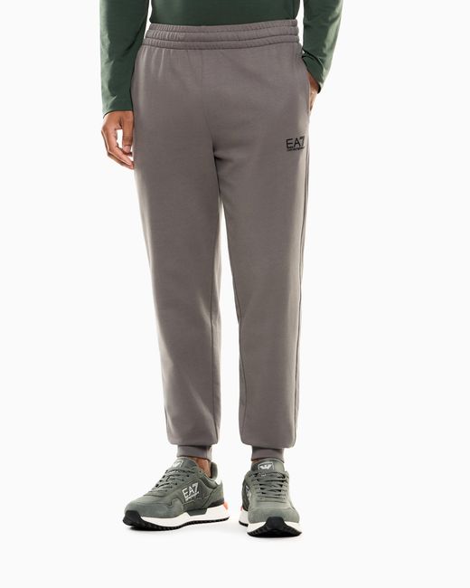 EA7 Gray Cotton Jogger Pants for men